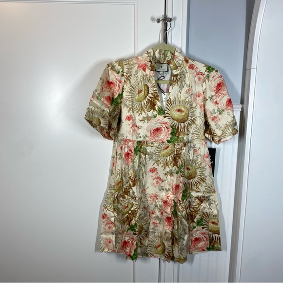 Tuckernuck Sun Faded Floral Crawford Mini Dress Size Small NWT NEW cotton vacay - Picture 2 of 10